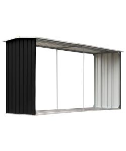 Capannone da Giardino in Acciaio Zincato 330x92x153cm Antracite