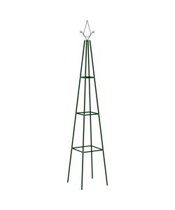 Supporti per Piante 2 pz Verde Scuro 35x35x195 cm in Ferro