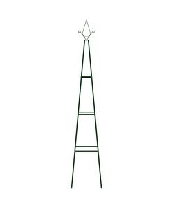 Supporti per Piante 2 pz Verde Scuro 35x35x195 cm in Ferro
