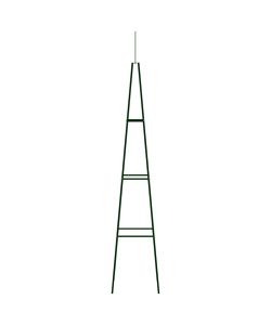 Supporti per Piante 2 pz Verde Scuro 35x35x195 cm in Ferro