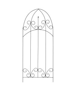Supporti da Giardino per Piante 3 pz Neri 40x100 cm in Ferro