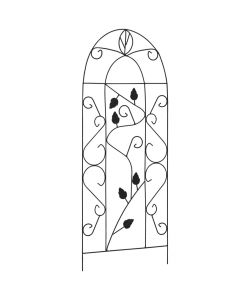 Supporti da Giardino per Piante 3 pz Neri 40x100 cm in Ferro