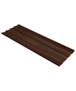 Pannelli da Tetto 12 pz in Acciaio Zincato Marrone