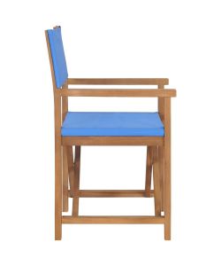 Sedia da Regista in Legno Massello di Teak Blu