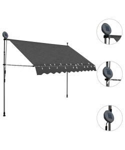 Tenda da Sole Retrattile Manuale con LED 300 cm Antracite