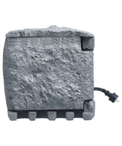 Presa Elettrica da Giardino 2 Spine con Timer Poliresina Grigia