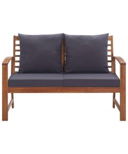 vidaXL Set Divani da Giardino in Acacia - Grigio