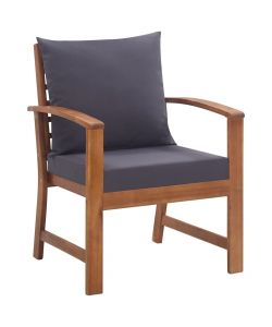 vidaXL Set Divani da Giardino in Acacia - Grigio