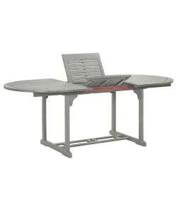 Tavolo da Giardino Grigio 200x100x75 cm in Legno di Acacia