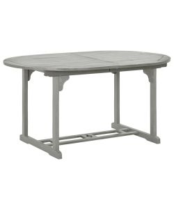 Tavolo da Giardino Grigio 200x100x75 cm in Legno di Acacia