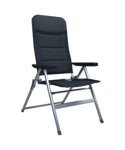 Sedie da Giardino Reclinabili 2 pz in Alluminio Nere
