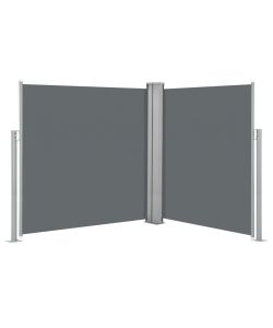 Tenda da Sole Due Lati Retrattile per Patio 170x600cm Antracite