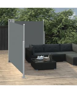 Tenda da Sole Due Lati Retrattile per Patio 170x600cm Antracite