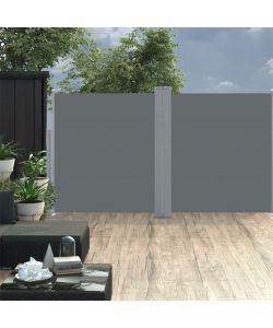 Tenda da Sole Due Lati Retrattile per Patio 170x600cm Antracite