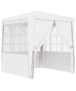 Gazebo Professionale con Pareti 2x2 m Bianco 90 g/mq