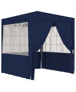 Gazebo Professionale con Pareti 2,5x2,5 m Blu 90 g/m