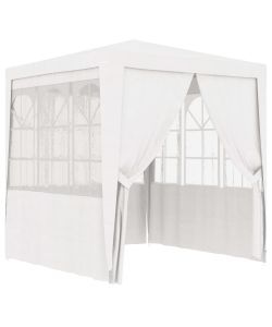 Gazebo Professionale con Pareti 2,5x2,5 m Bianco 90 g/m