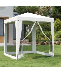 Tendone per Feste con 4 Pareti in Rete 2x2 m Bianco
