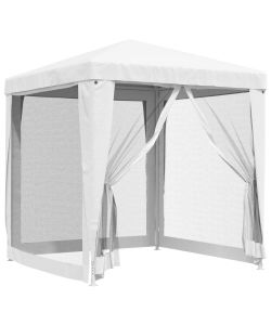 Tendone per Feste con 4 Pareti in Rete 2x2 m Bianco
