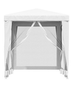Tendone per Feste con 4 Pareti in Rete 2x2 m Bianco