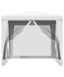 Tendone per Feste con 4 Pareti in Rete 2,5x2,5 m Bianco