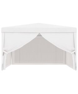 Tendone per Feste con 4 Pareti in Rete 4x4 m Bianco