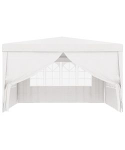 Gazebo Professionale con Pareti 4x4 m Bianco 90 g/m