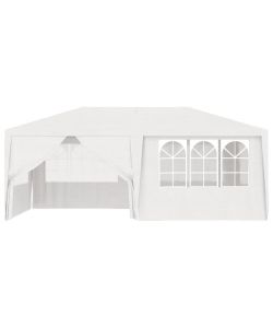 Gazebo Professionale con Pareti 4x6 m Bianco 90 g/mq