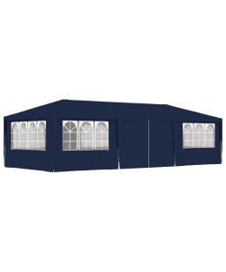 Gazebo Professionale con Pareti 4x9 m Blu 90 g/m