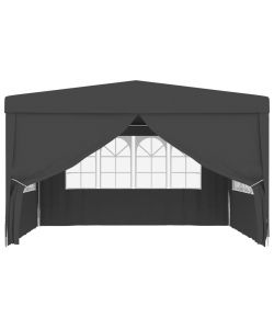Gazebo Professionale con Pareti 4x4 m Antracite 90 g/m