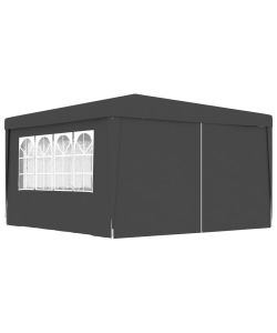 Gazebo Professionale con Pareti 4x4 m Antracite 90 g/m