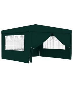 vidaXL Gazebo Professionale con Pareti - Verde - 4x4 m
