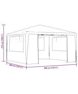 vidaXL Gazebo Professionale con Pareti - Verde - 4x4 m
