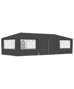 Gazebo Professionale con Pareti 4x9 m Antracite 90 g/m