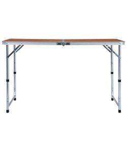 Tavolo da Campeggio Pieghevole in Alluminio 120x60 cm