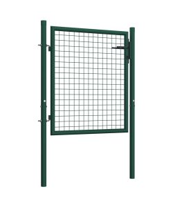 Cancello per Recinzione in Acciaio 100x75 cm Verde