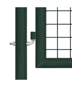 Cancello per Recinzione in Acciaio 100x125 cm Verde