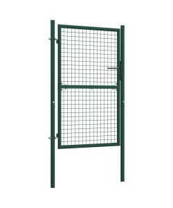 Cancello per Recinzione in Acciaio 100x150 cm Verde