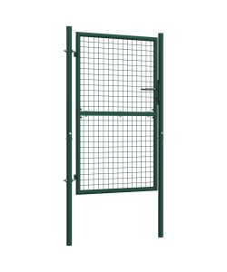 Cancello per Recinzione in Acciaio 100x175 cm Verde