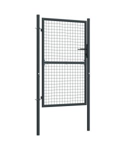 Cancello per Giardino in Acciaio Zincato 100x250 cm Grigio