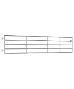 Cancello da Giardino in Acciaio 5 Sbarre (150-400)x90cm Argento