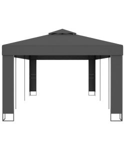 Gazebo con Tetto Doppio 3x6 m Antracite