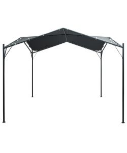 Gazebo Padiglione Tenda Tettoia 3x3 m Acciaio Antracite