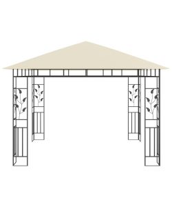 Gazebo con Zanzariera 3x3x2,73 m Crema 180 g/m