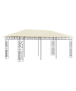 Gazebo con Zanzariera 6x3x2,73 m Crema