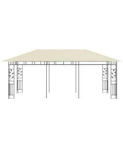 Gazebo con Zanzariera 6x3x2,73 m Crema