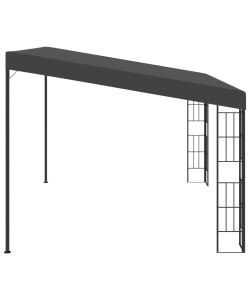 Gazebo a Parete 3x4 m Antracite in Tessuto