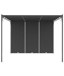 Gazebo da Giardino con Tenda Laterale 3x3x2,25 m Antracite