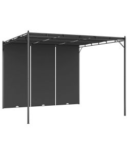 Gazebo da Giardino con Tenda Laterale 3x3x2,25 m Antracite