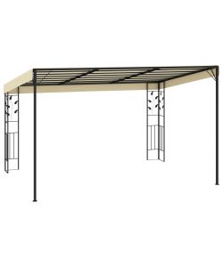 Gazebo a Parete 4x3x2,5 m Crema